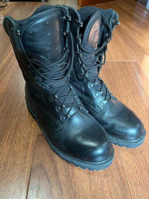 Buty Wojskowe Skórzane Wzór 926/MON Wersja Letnia Czarne