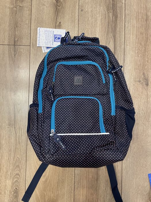 Nowy z metką plecak MY BAQ w różowe kropki