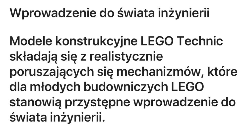 Lego Technics 8+ Nowe nie rozpakowane