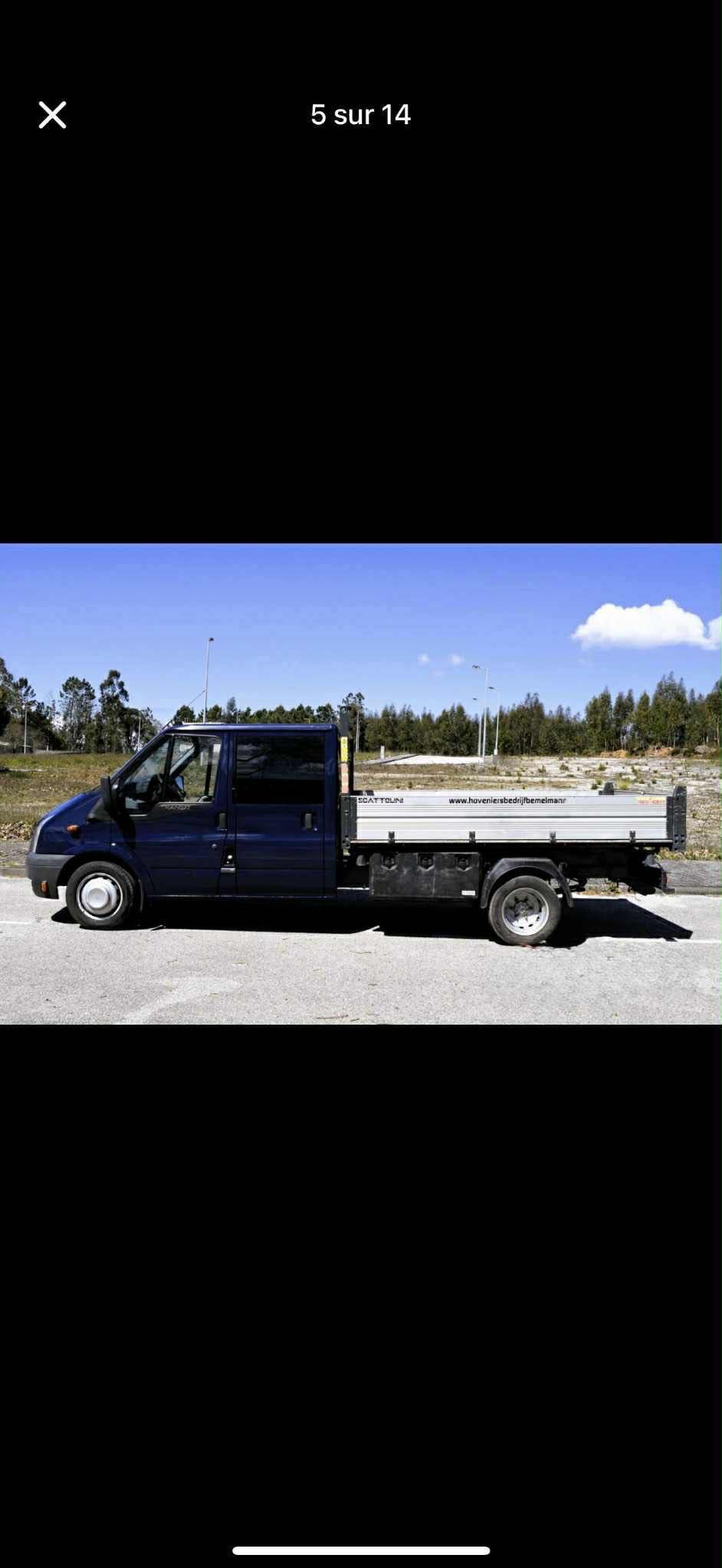 Ford Transit 350L 2.4 TDCI 2007 caixa aberta com basculante