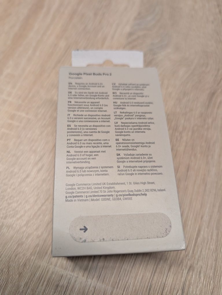 Słuchawki Pixel Buds Pro 2 Białe NOWE PLOMBA