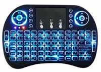 Mini teclado retro-iluminado com touchpad wireless