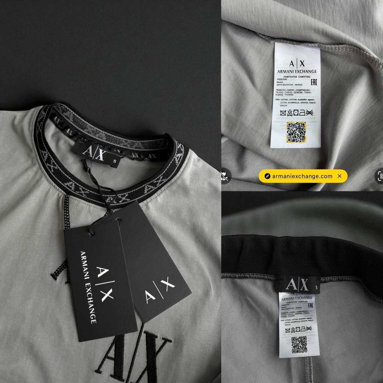 ЛЮКС, 2 Кольори, Набір Футболка Шорти Armani Exchange