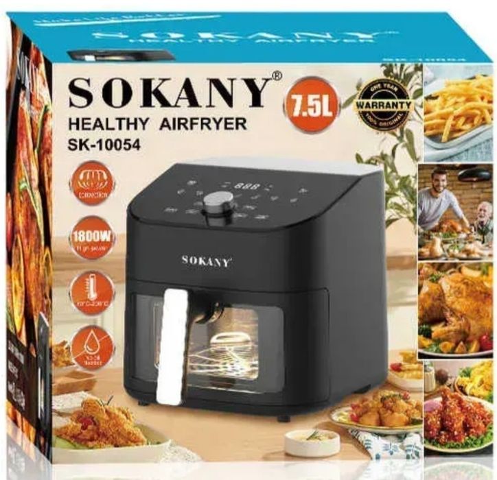 Аэрофритюрница Sokany SK-10054 1800 Вт, 7.5 л, новая.