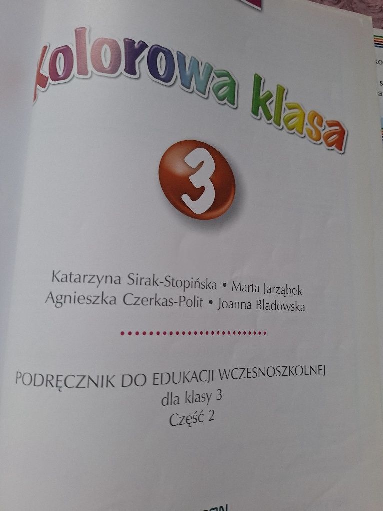 Podręcznik Kolorowa Klasa 3 cz 1 I 2
