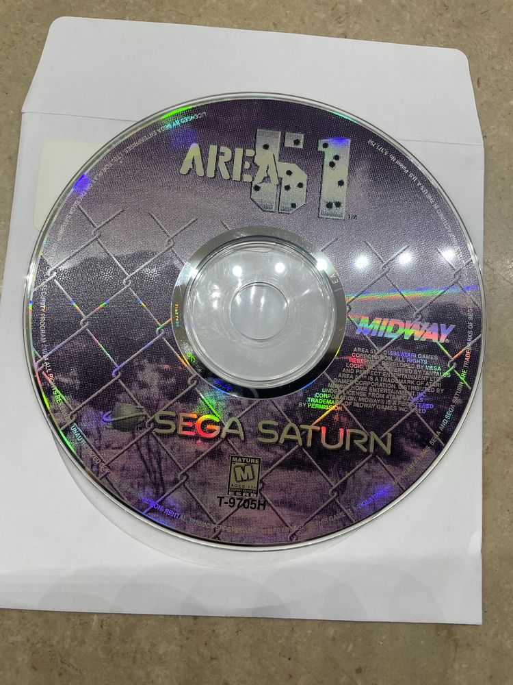 Area 51 versao ntsc usa sega saturn