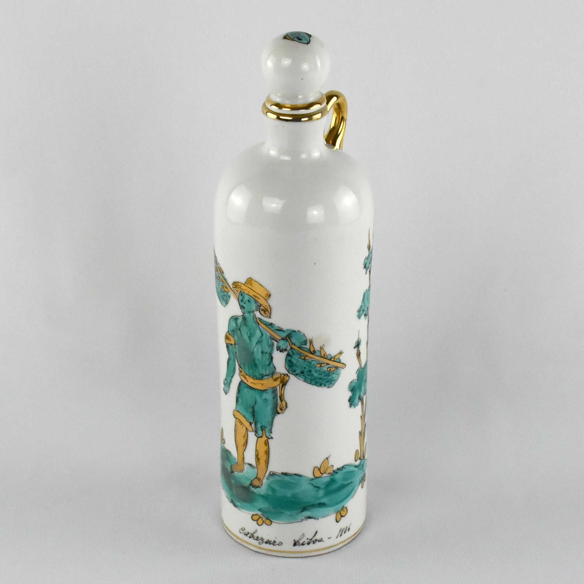 Garrafa com rolha, porcelana Artibus “Cabazeiro Lisboa – 1806”