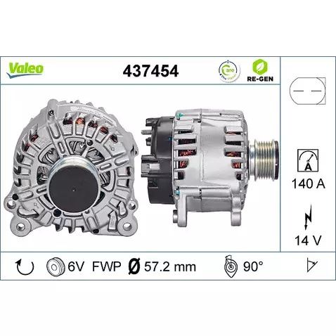 Alternator Valeo 437454 VW audi