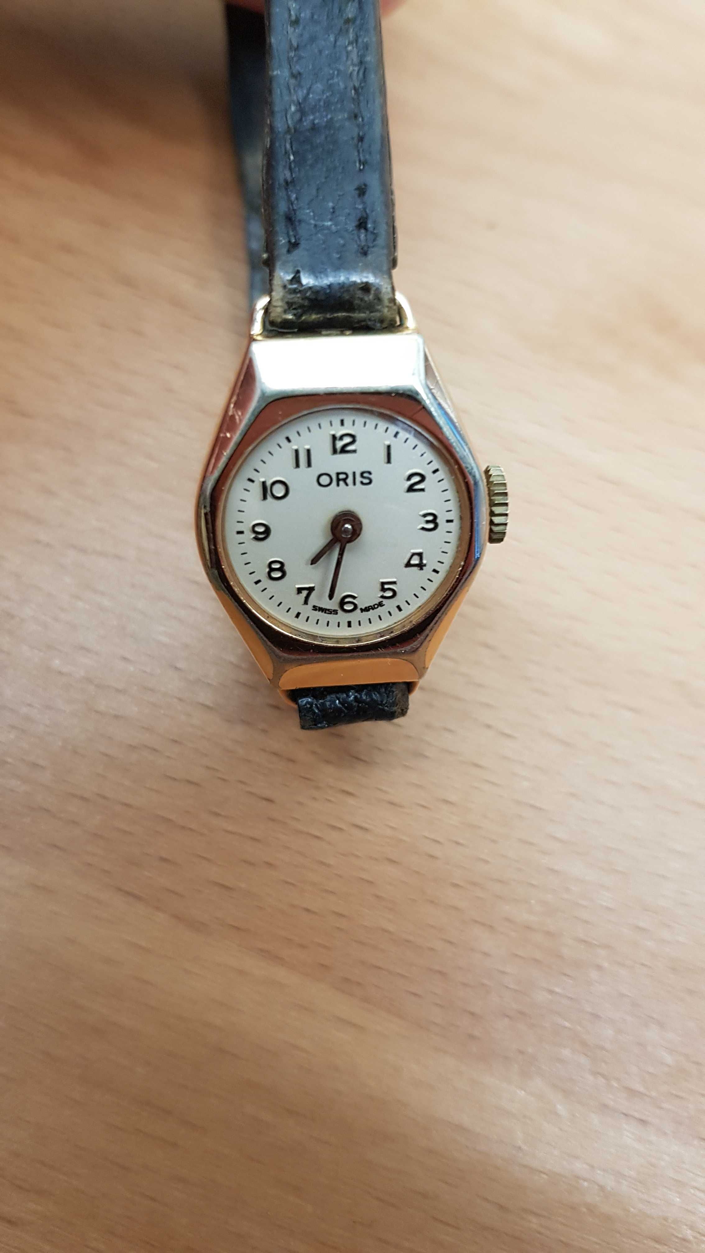 Vintage *Oris* szwajcarski zegarek damski Au