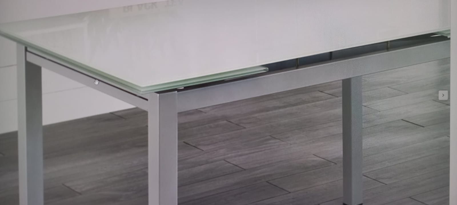 Mesa cozinha extensível em vidro