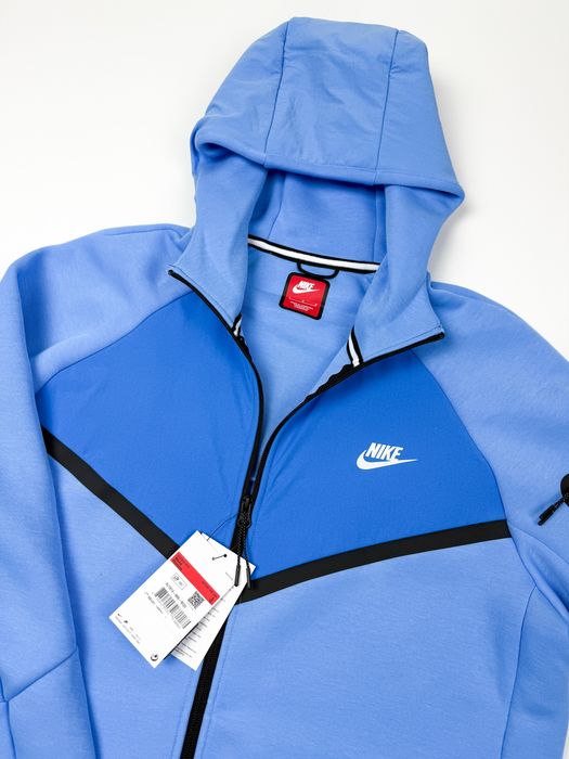 Оригінал! Зіп Худі Nike Tech Fleece (блакитне) (L) Новий з бірками!