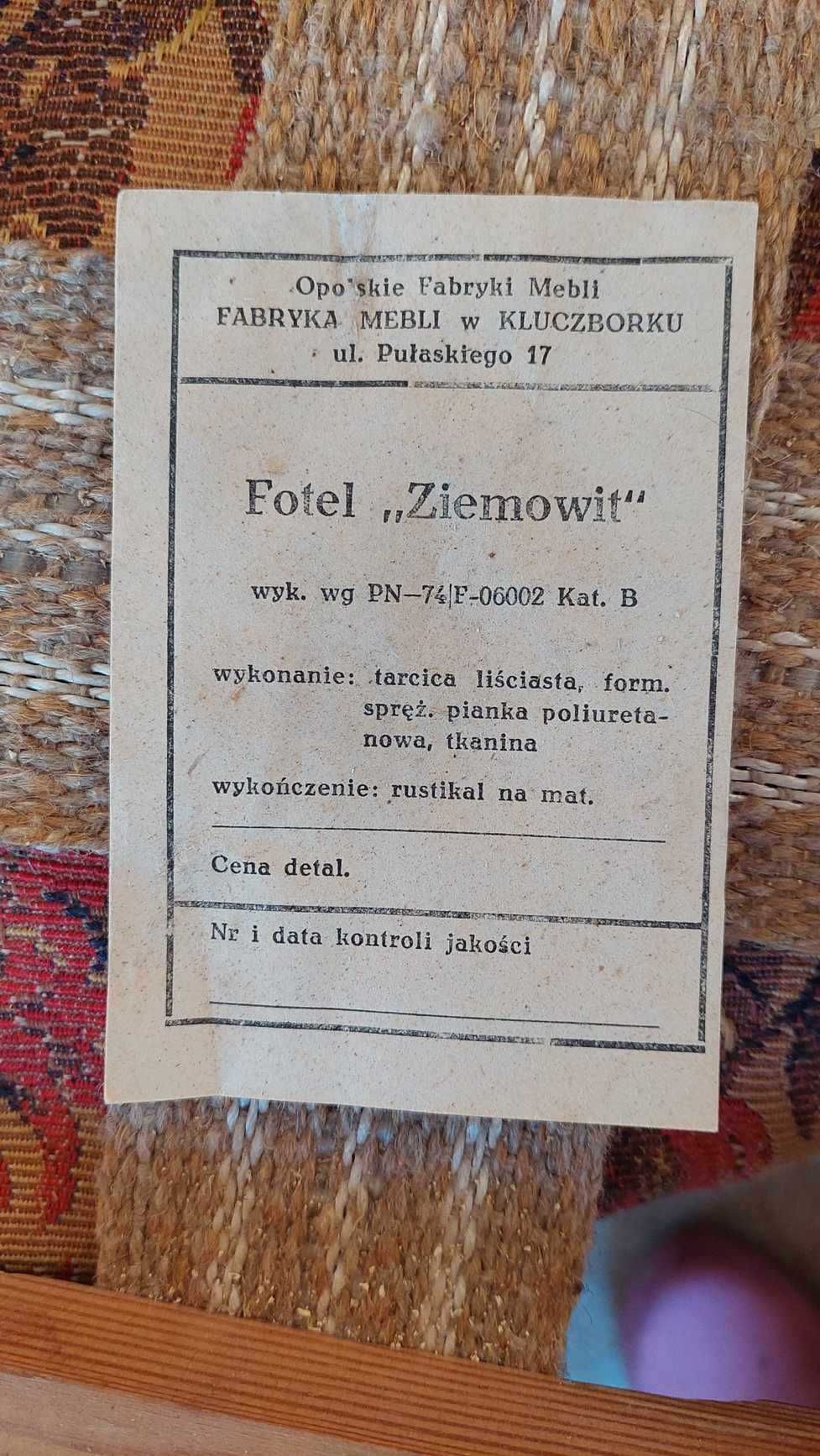 komplet wypoczynkowy PRL