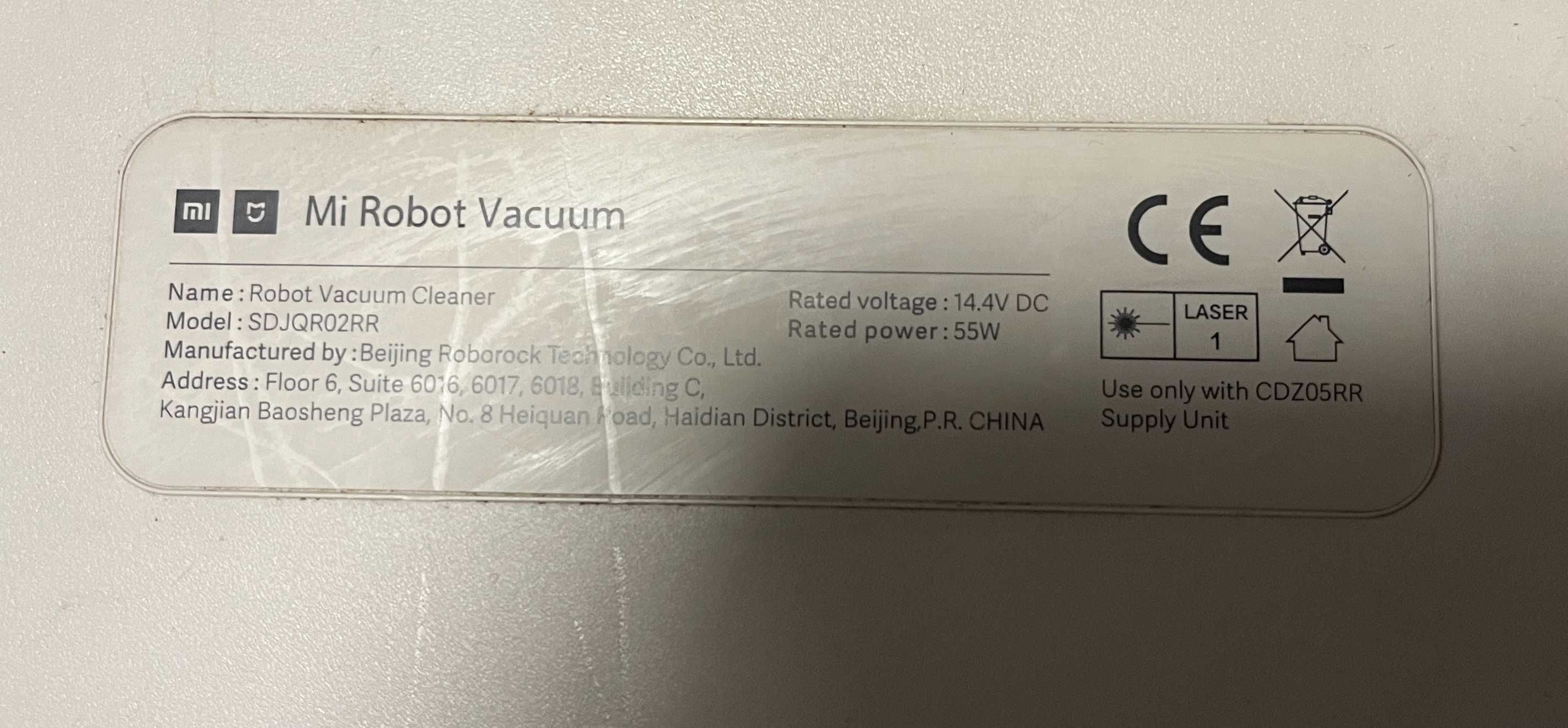 Робот-пылесос Xiaomi Mijia Mi Robot Vacuum Cleaner SDJQR02RR