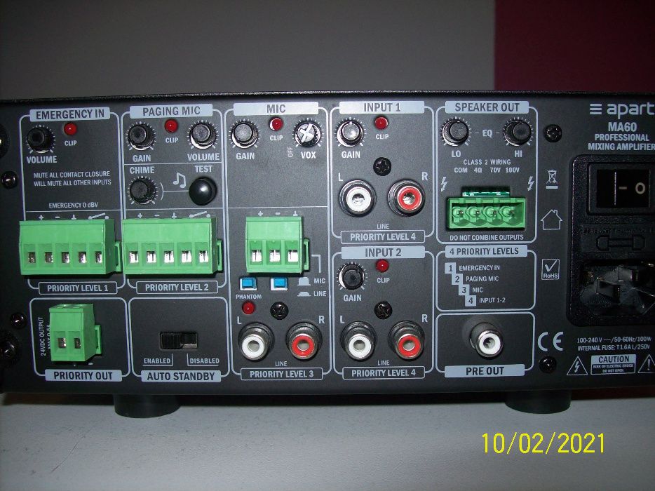 APART Audio MA60 - wzmacniacz miksujący