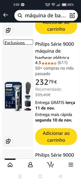 Máquina de barbear Philips nova
