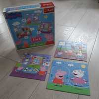 Puzzle Świnka Peppa 3 sztuki