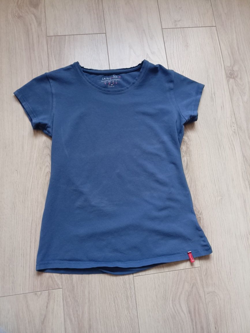 niebieski T-shirt basic / Latynka / roz. M