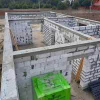 Забор із профнастилу, бетонні роботи, заливка бетону. Фундамент