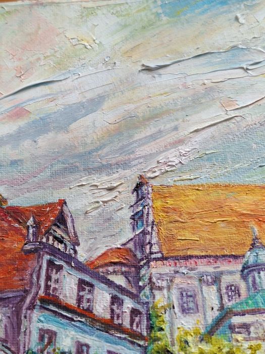 Kazimierz Dolny /obraz olejny-recznie malowany szpachelką I pędz.30/40