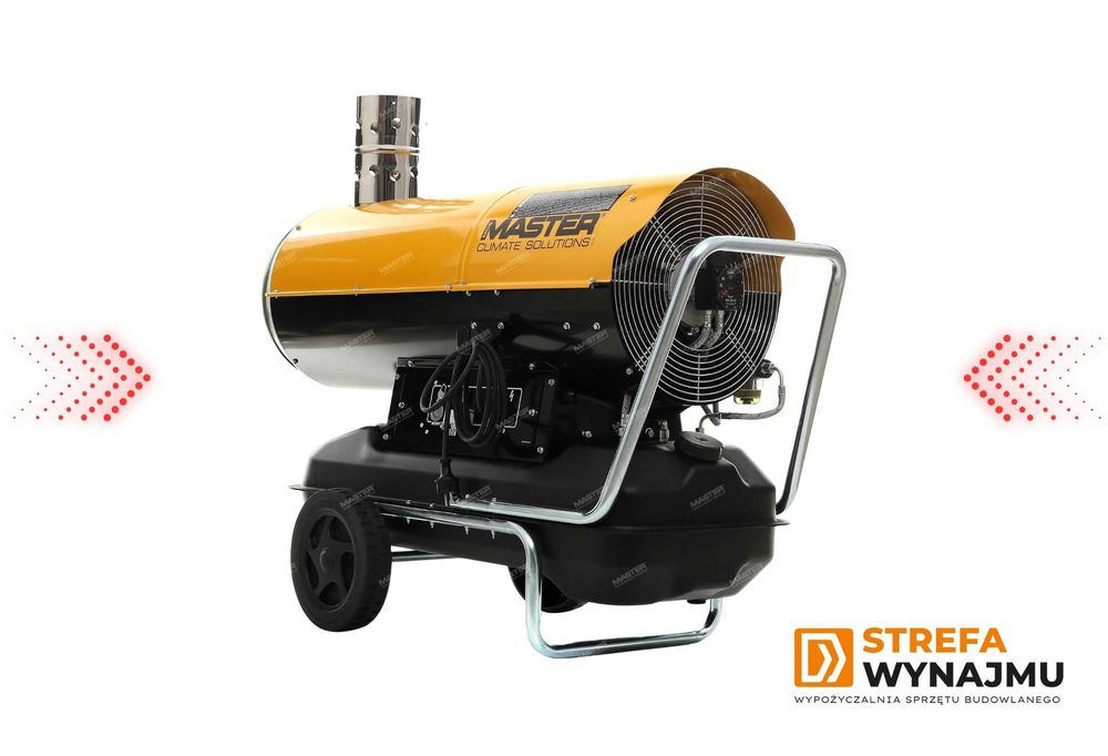 Wynajem nagrzewnica olejowa odprowadzaniem spalin Master BV110E Lublin