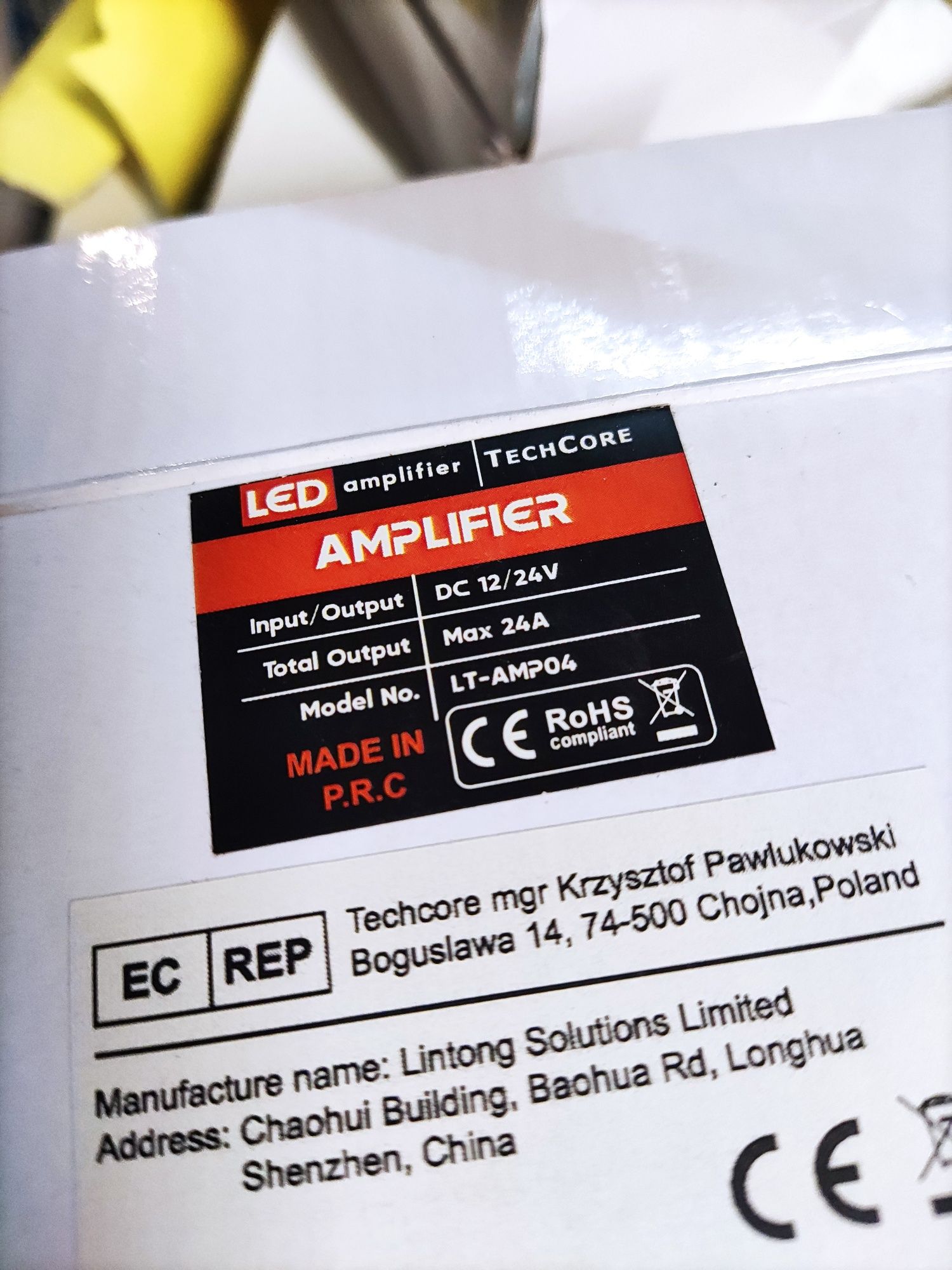 Wzmacniacz sterownik sygnału do taśm LED RGBW 12/24V