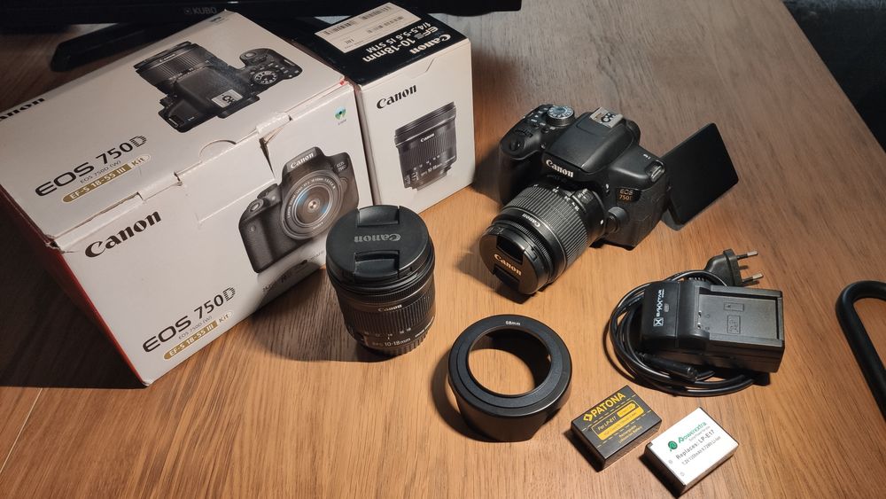 Kit Canon 750D + 18-55mm + 10-18mm