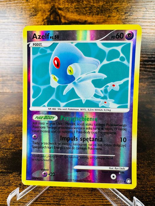 Azelf 4/123 Reverse Diament Perła Tajemne Skarby PL Karta Pokemon