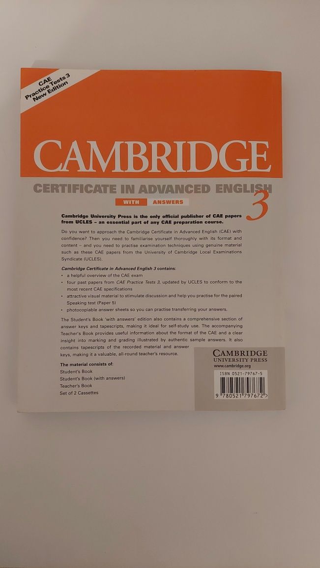 Cambridge Certificate in Advanced English