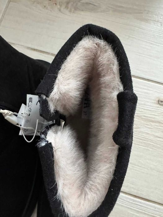 теплі зимові сапоги Zara ботинки на хутрі зара