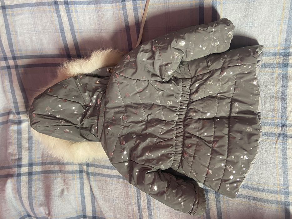 Дитячий зимовий комплект на Дівчинку куртка та комбез 86-92