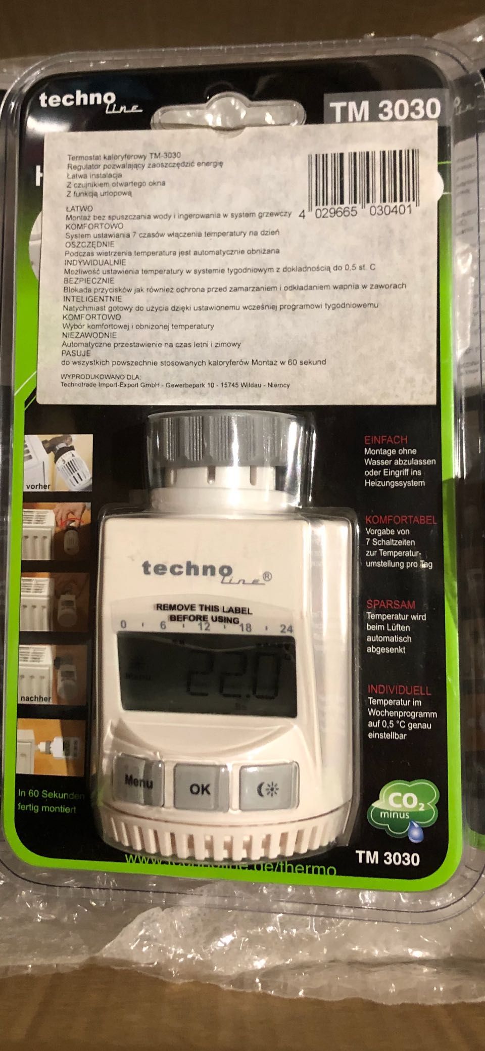 TechnoLine TM-3030 - Regulatory grzejnikowe