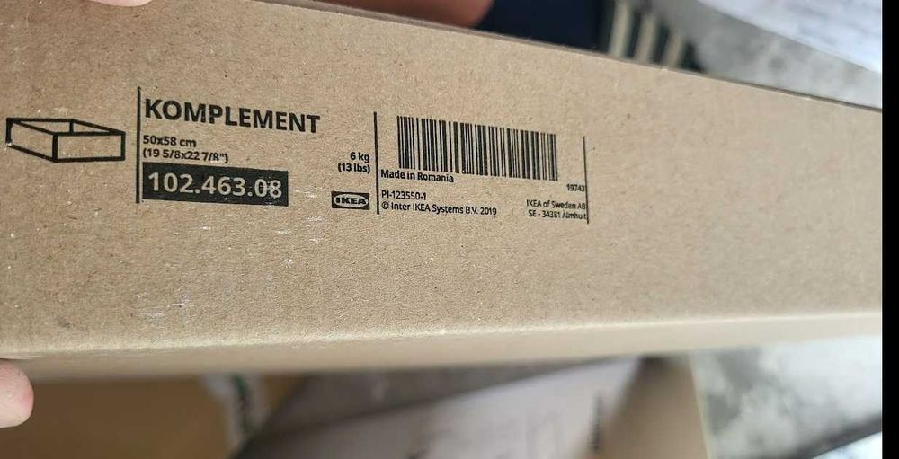 Sprzedam szufladę Ikea PAX Komplement białą 50x58