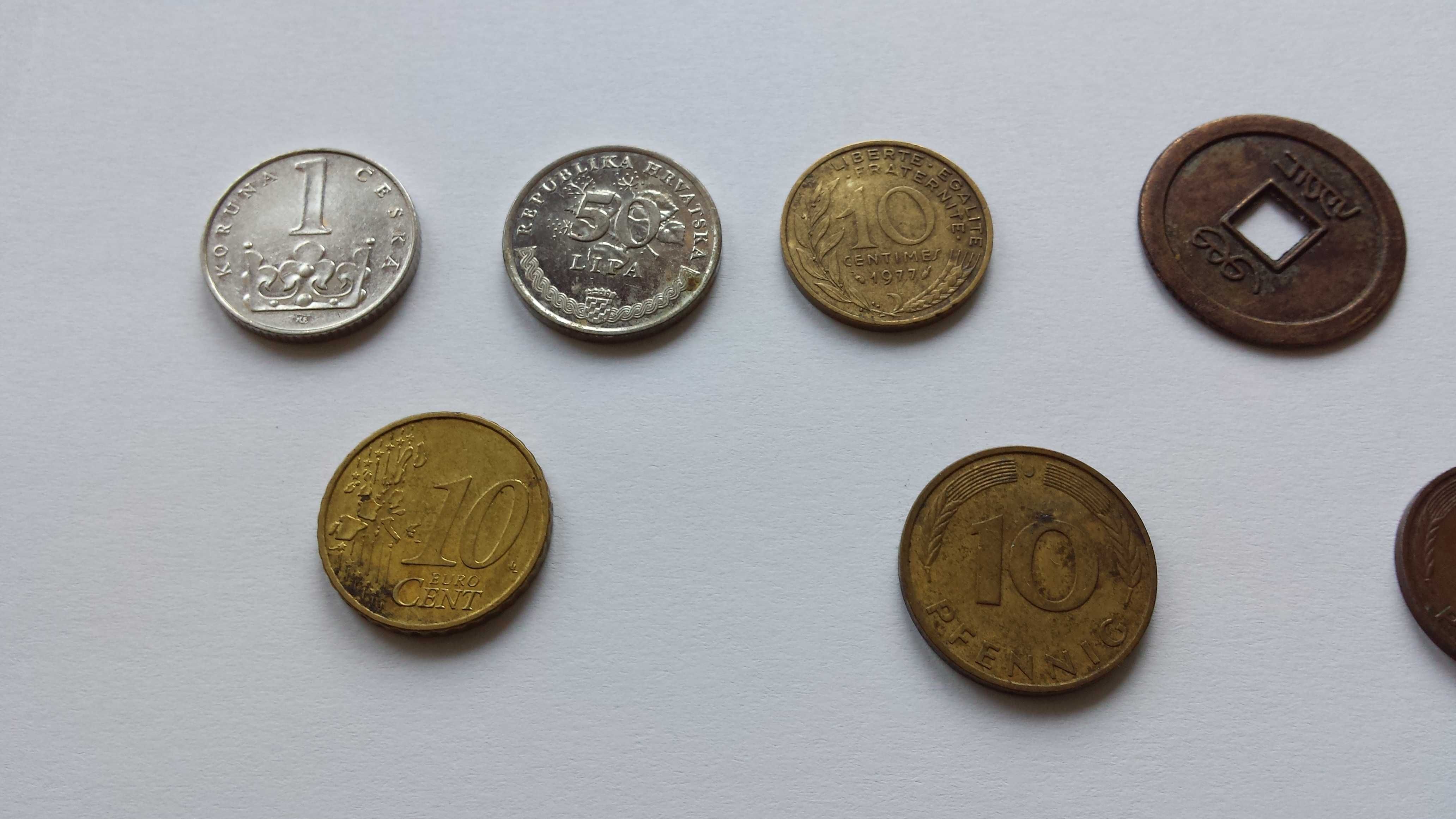 Momety z różnych krajów 2 Pfennig 1971 1 Pfennig 1991 10 Pfennig 1984