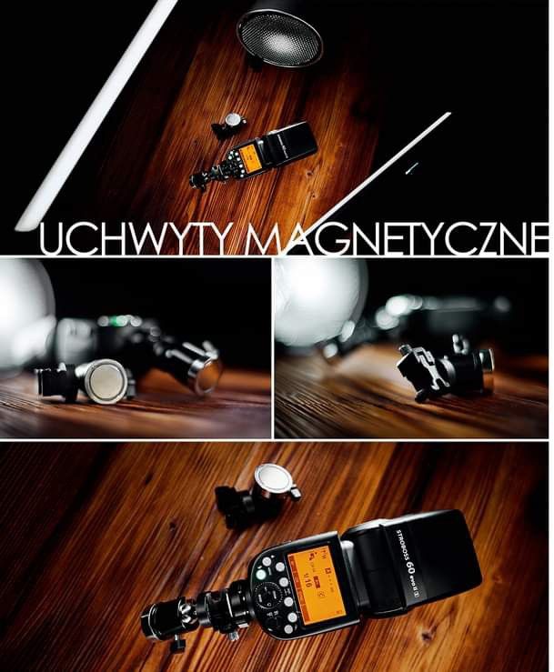 Uchwyt magnetyczny do lamp reporterskich