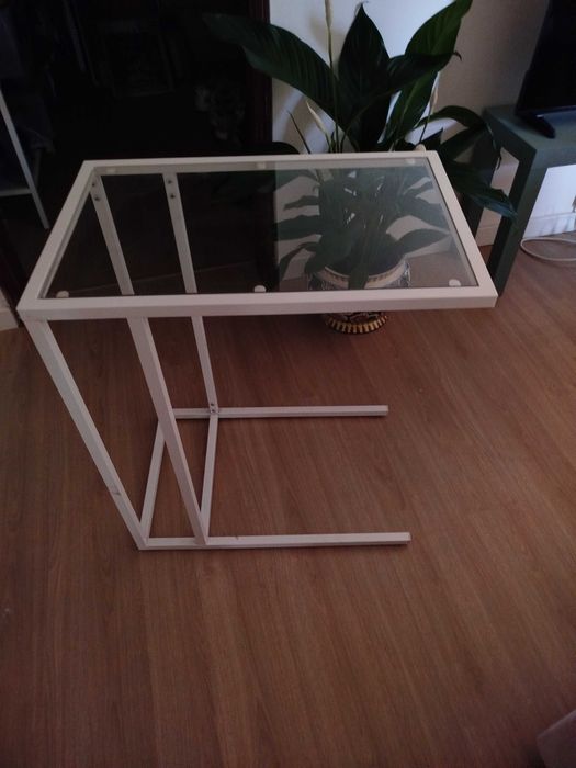 VITTSJÖ
Soporte portátil, blanco/vidrio, 35x65 cm