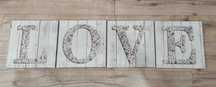 Obraz Napis Love 4szt 32x32cm