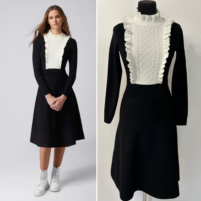 Сукня в рубчик Sandro, оригінал плаття