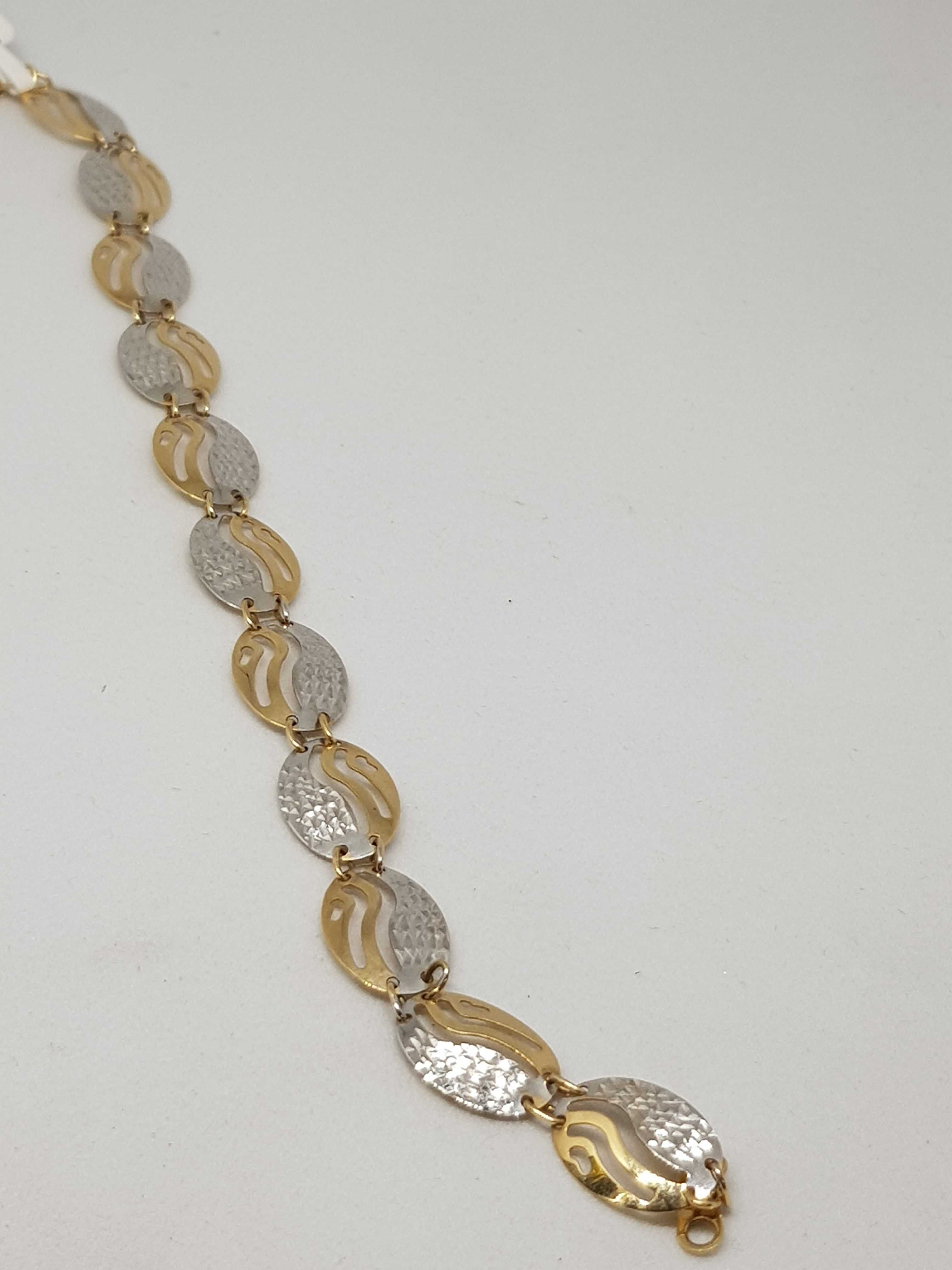 Złota damska bransoletka złoto 585 20cm