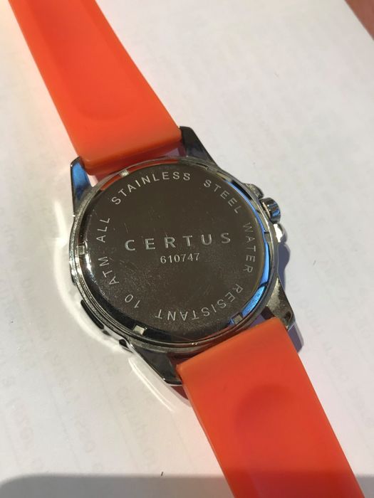 Relógio Homem bracelete Silicone Laranja da marca Certus