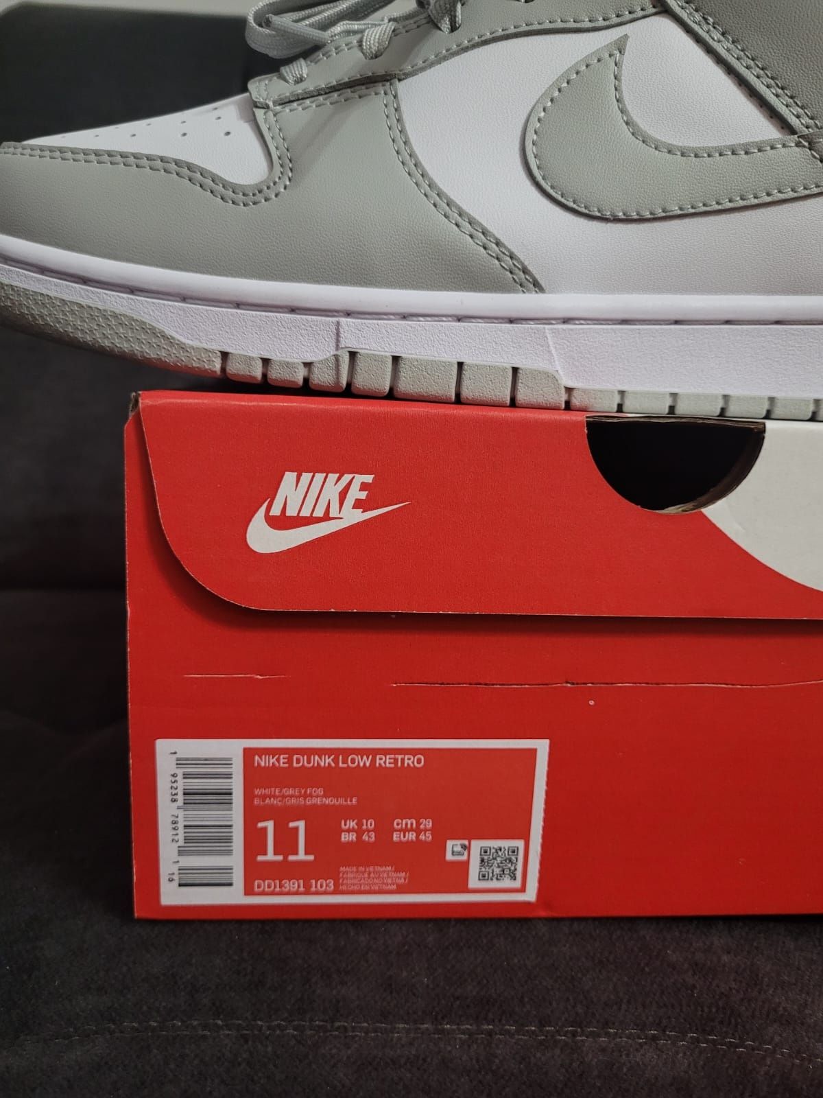 Buty Nike Dunk Low Grey Fog 45