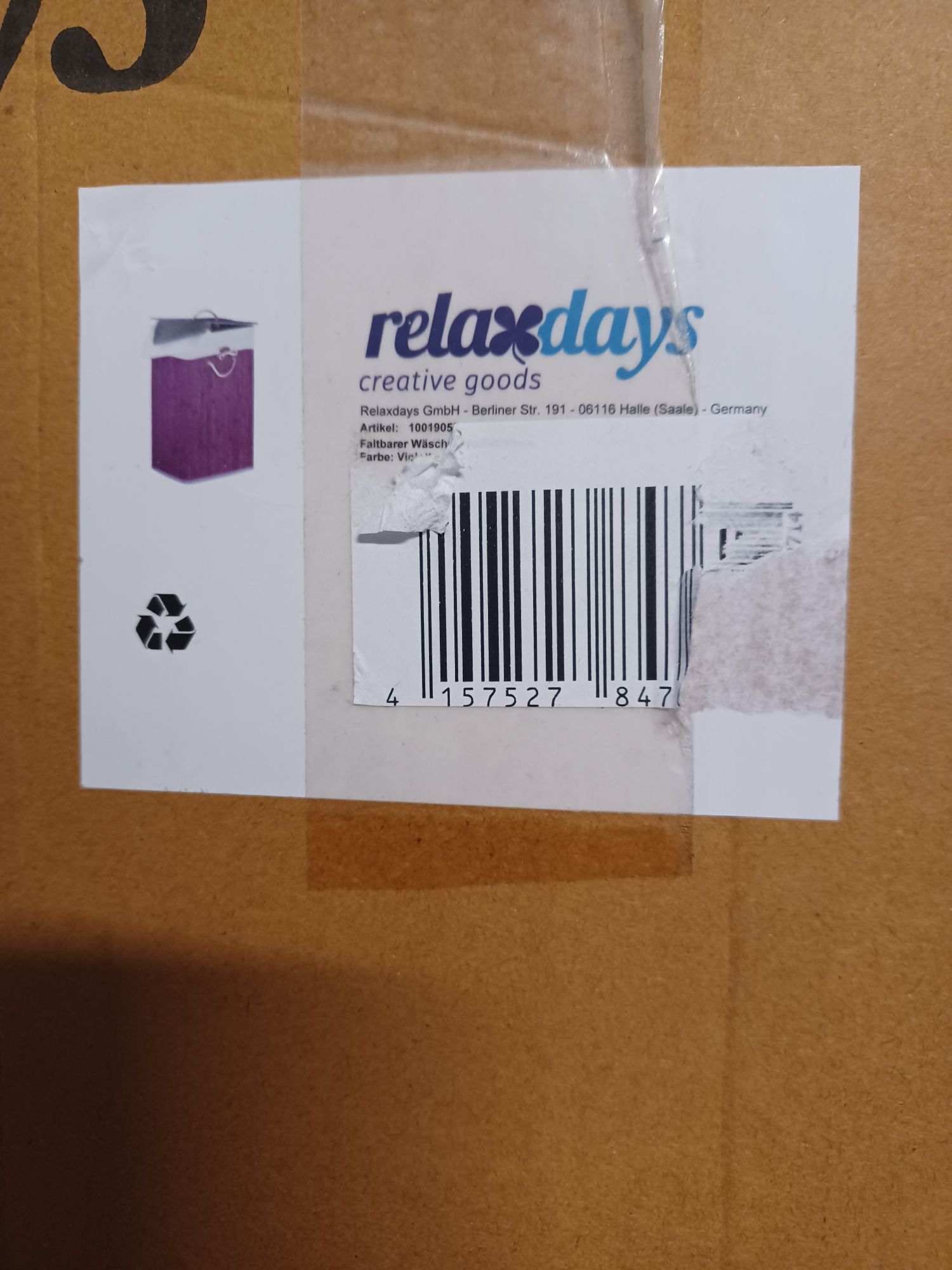 Kosz pojemnik bambus z pokrywą uniwersalny Relaxdays