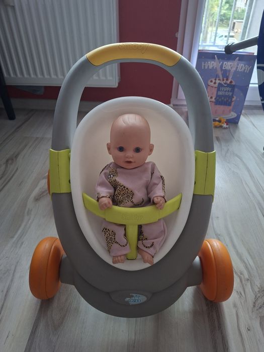 Chodzik pchacz wózek nosidełko Smoby 3w1