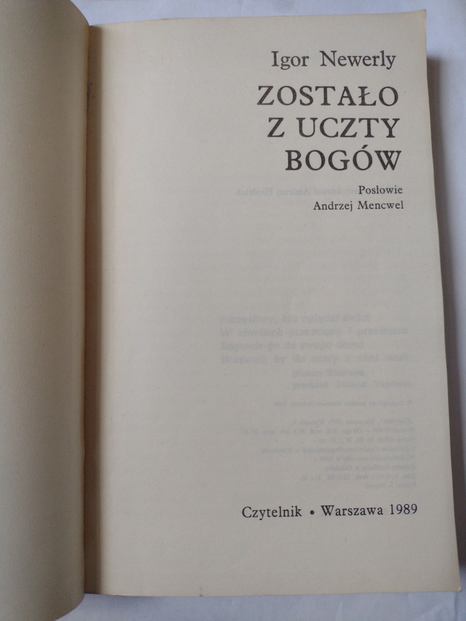 Igor Newerly Zostało z uczty bogów