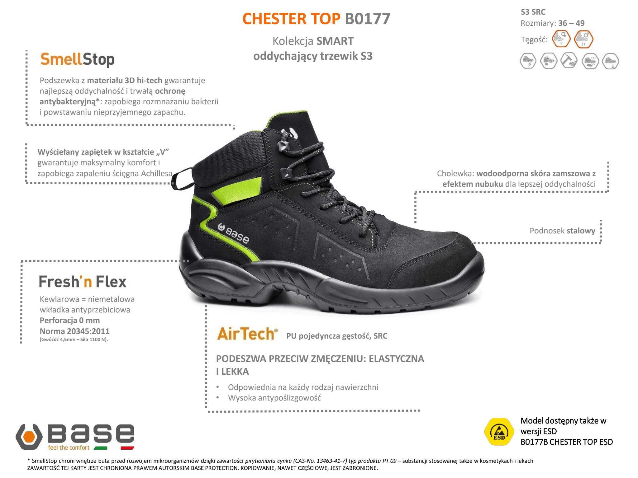 Buty Robocze Base Chester S3 SRC
