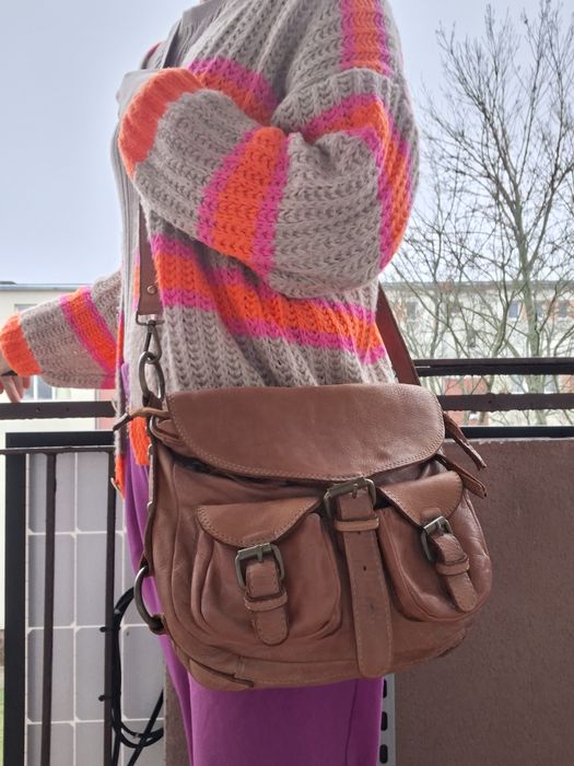 Torba skóra listonoszka włoska