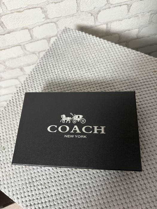 Подарунковий набір чоловічий Coach ремінь та гаманець