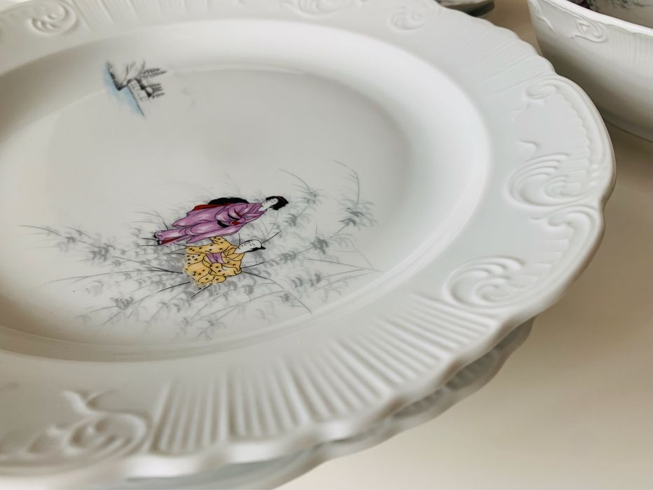 Serviço de jantar porcelana vista alegre estilo japones