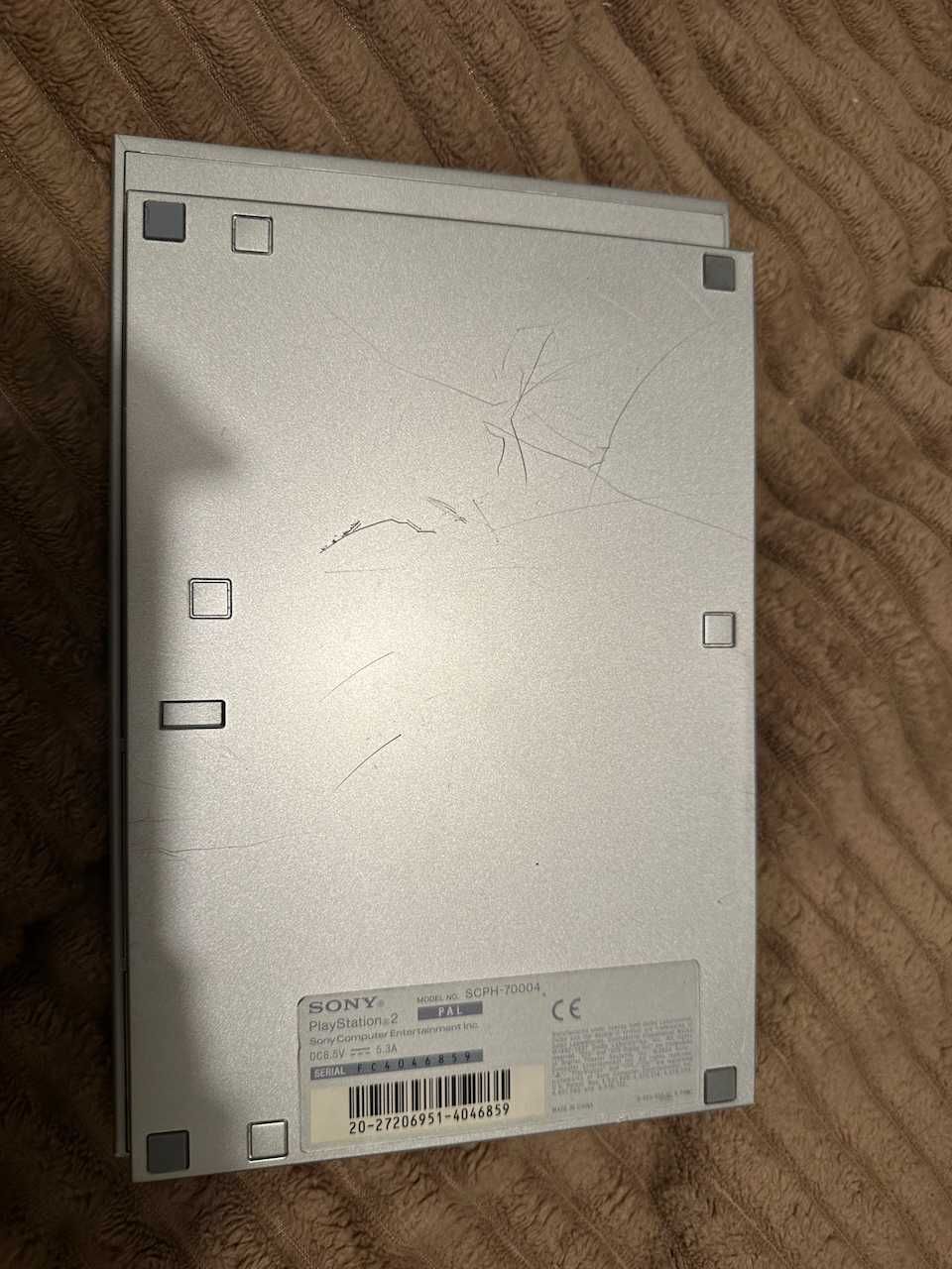 Sony PlayStation 2 Slim Silver Scph-70004 z 6 grami
