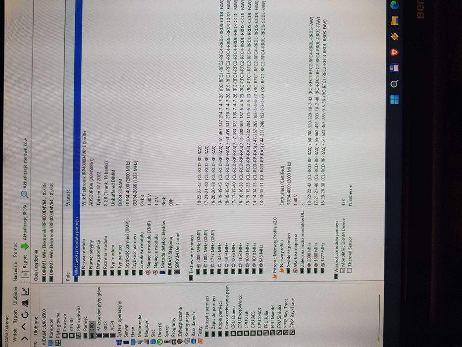 Pamięć 16GB ram DDR4 GoodRam 2x8GB 4000MHz