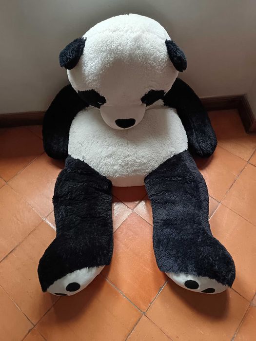 Peluche Urso panda branco e preto  1,50cm